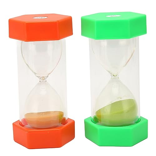 Tihebeyan Sandtimer, 2pcs 20 Minuten Sanduhr Sandglas Sechseckig Helle Farben mit Zeitwerkzeug für Kinder Klassenzimmer Home Office von Tihebeyan