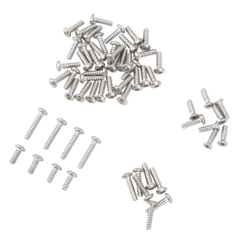 Tihebeyan Schraubenset, Schrauben -Sortiment -Kit Sortierter Schraubenschrauben Set Tragbarer Edelstahl Halb Runde Kopf M3 Schraubenkit mit Lagerbox für TT02 -Automodell von Tihebeyan