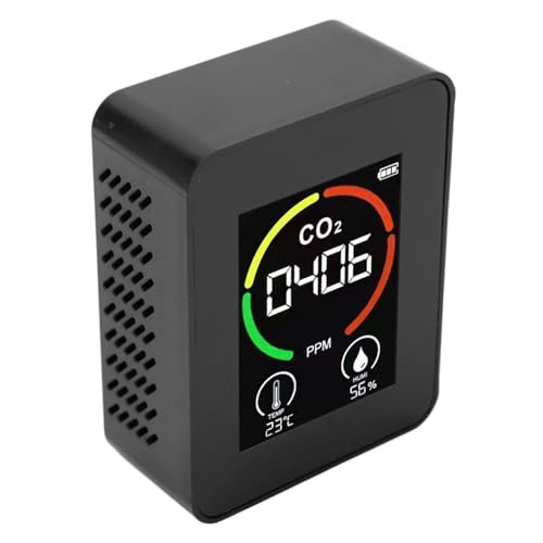 Tihebeyan Tragbarer CO2 -Detektorluftqualitätsmonitor, TVOC -Tester USB Lade Thermometer Hygrometer, Geeignet für Häuser und Krankenhäuser Tihebeyan Tragbarer CO2 -Detektorluftqualitätsmonitor, TVOC -Tester USB Lade Thermometer Hygrometer, Geeignet für Häuser und Krankenhäuser von Tihebeyan