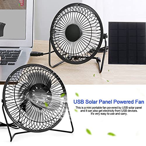 Tihebeyan USB -Solarpanel mit Mini Tragbarem Fan für Heimreisefischerwanderung Picknick Lange Servicezeit von Tihebeyan