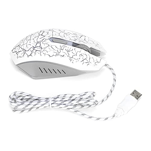 Tihebeyan Wired Gaming Mouse Ergonomic RGB Einstellbare Computerzubehör für Gamer -Maus -Enthusiasten (White) von Tihebeyan