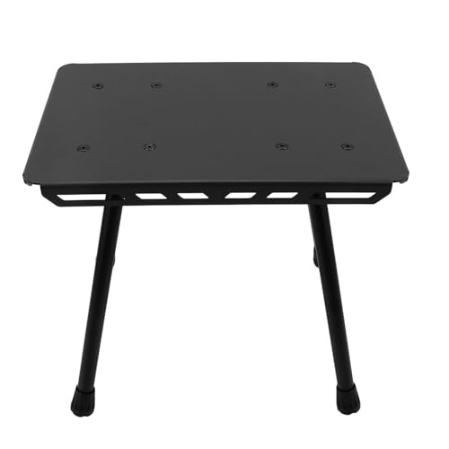 Tragbarer Klapphocker Leichtes Aluminium Oxford Stoffkissen, 330,7 Lbs Ladung für Wandercamping -Fischereienthusiasten (Black) von Tihebeyan