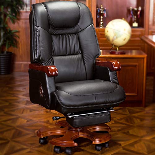 Bürostuhl mit hoher Rückenlehne, Leder, verstellbar, Drehstuhl, ergonomischer Computerstuhl, Schreibtischstuhl mit einziehbarer Fußstütze und Armlehnen, Lendenwirbelstütze, Größe: 6873119 cm, Farbe Bürostuhl mit hoher Rückenlehne, Leder, verstellbar, Drehstuhl, ergonomischer Computerstuhl, Schreibtischstuhl mit einziehbarer Fußstütze und Armlehnen, Lendenwirbelstütze, Größe: 6873119 cm, Farbe von Tiiiopkvvv