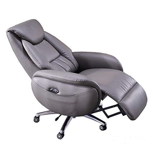 Chefsessel aus Leder mit hoher Rückenlehne, verstellbar, drehbar, elektrisch, verstellbarer Bossessel, ergonomischer Computerstuhl, Schreibtischstuhl mit einziehbarer Fußstütze und Armlehnen Chefsessel aus Leder mit hoher Rückenlehne, verstellbar, drehbar, elektrisch, verstellbarer Bossessel, ergonomischer Computerstuhl, Schreibtischstuhl mit einziehbarer Fußstütze und Armlehnen von Tiiiopkvvv