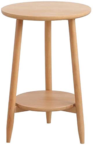 Generic Nachttisch für Schlafzimmer, Massivholzkante, ein paar nordische Ecken, ein paar einfache, moderne kleine Couchtisch, Sofa, Beistelltisch, Wohnzimmer, Mini-Balkon, runder Tisch für Heimbüro von Tiiiopkvvv
