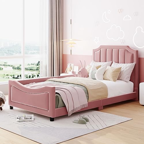 Gepolstertes Tagesbett für Doppelbetten mit klassischem gestreiftem Kopfteil, modernes Samt-Polsterbett mit stabiler Lattenstütze, kompatibel mit Schlafzimmer, Wohnzimmer, einfache Montage, rutschfest Gepolstertes Tagesbett für Doppelbetten mit klassischem gestreiftem Kopfteil, modernes Samt-Polsterbett mit stabiler Lattenstütze, kompatibel mit Schlafzimmer, Wohnzimmer, einfache Montage, rutschfest von Tiiiopkvvv