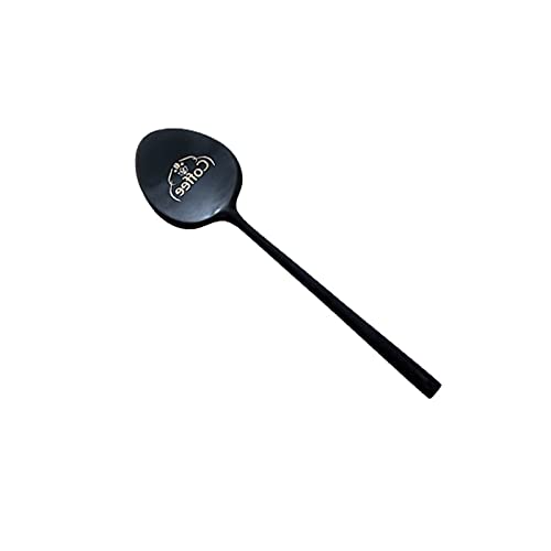 Löffel, Kaffeelöffel, Kaffee-Rührlöffel, matt, spiegelnd, Edelstahl, Honigrühren, Kaffeeschaufel, Messlöffel, Drehlöffel, Edelstahl, Esslöffel, Suppenlöffel (Größe: 6 Stück) () von Tiiiopkvvv