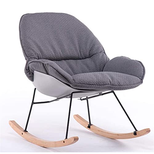 Tiiiopkvvv Bequemer Loungesessel, fauler Schaukelstuhl, lässig, Einzelsofa, Liegestuhl, modernes Wohnzimmer, einfacher Erwachsenenstuhl, Relax-Schaukelstuhl (Farbe: mehrere Farben erhältlich) von Tiiiopkvvv