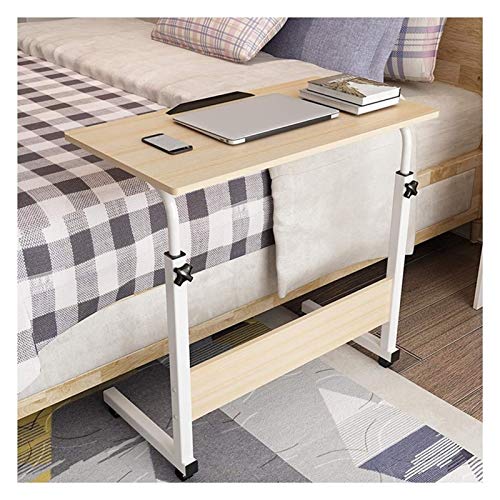 Tiiiopkvvv Betttisch, mobiler Laptop-Computerständer, Schreibtisch, Wagen-Tablett, Beistelltisch für Bett, Sofa, tragbarer Computertisch für Wohnzimmer, Schlafzimmer (Farbe: Größe: 80 x 50 cm) (Ahorn von Tiiiopkvvv