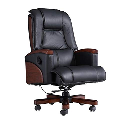 Tiiiopkvvv Boss Chair Büro-Schreibtischstuhl, hohe Rückenlehne, Leder, elektrisch, neigbar, Chefsdrehgelenk, dicke Polsterung und ergonomisches Design, mit Kopfstütze und Lendenwirbelstütze, für von Tiiiopkvvv