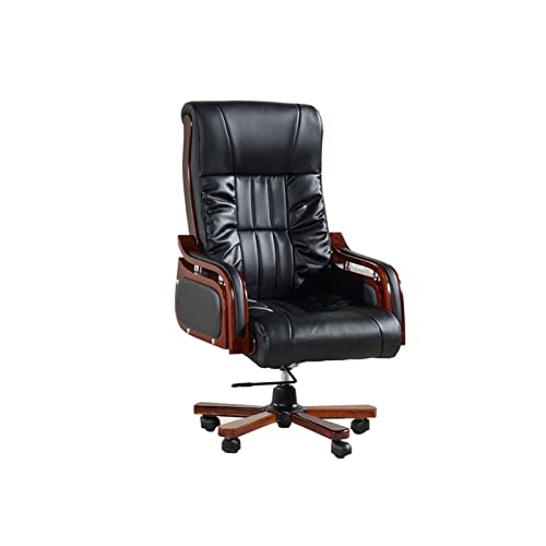 Tiiiopkvvv Boss Chair Ergonomische verstellbare Hebestuhl, Computer-Gaming-Stuhl, Rindsleder, Drehstuhl, Chefsessel, Heimbüro, Schreibtischstühle von Tiiiopkvvv
