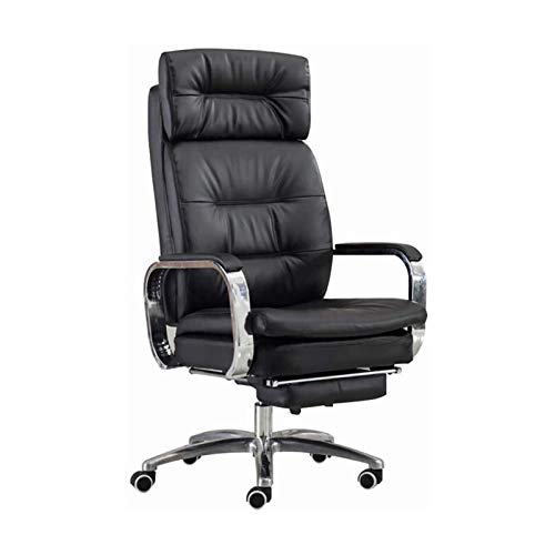 Tiiiopkvvv Bürostühle, ergonomisch, mit Fußstütze, PU-Leder, Drehstuhl, Schreibtischstuhl, verstellbarer Schreibtischstuhl, extra gepolsterter Computerstuhl, Schwarz Tiiiopkvvv Bürostühle, ergonomisch, mit Fußstütze, PU-Leder, Drehstuhl, Schreibtischstuhl, verstellbarer Schreibtischstuhl, extra gepolsterter Computerstuhl, Schwarz von Tiiiopkvvv