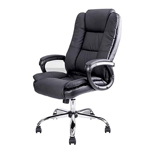 Tiiiopkvvv Bürostühle Ergonomischer Chefsessel mit Fußstütze PU-Leder Drehstuhl Schreibtischstuhl Recline Extra Gepolsterter Computerstuhl Schwarz Tiiiopkvvv Bürostühle Ergonomischer Chefsessel mit Fußstütze PU-Leder Drehstuhl Schreibtischstuhl Recline Extra Gepolsterter Computerstuhl Schwarz von Tiiiopkvvv