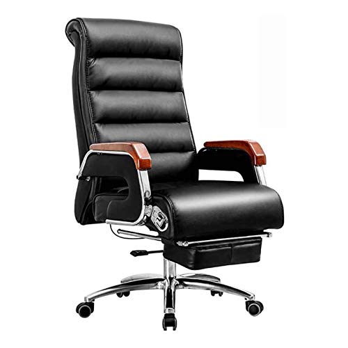 Tiiiopkvvv Bürostühle Leder Chefsessel Verstellbarer Liegestuhl Drehstuhl Büro-Schreibtischstuhl mit Fußstütze Ergonomische Hohe Rückenlehne Master Computer Schreibtischstuhl - Schwarz Tiiiopkvvv Bürostühle Leder Chefsessel Verstellbarer Liegestuhl Drehstuhl Büro-Schreibtischstuhl mit Fußstütze Ergonomische Hohe Rückenlehne Master Computer Schreibtischstuhl - Schwarz von Tiiiopkvvv