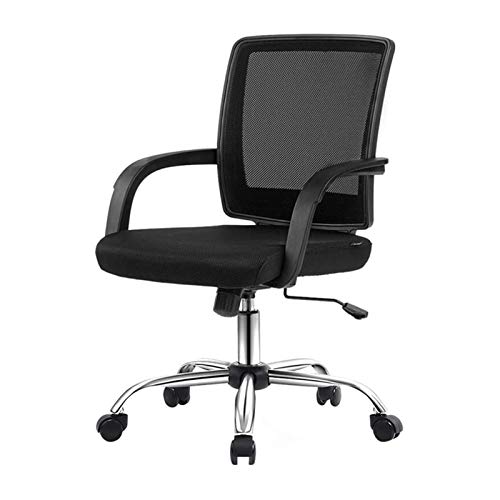 Tiiiopkvvv Bürostühle mit mittlerer Rückenlehne, ergonomischer Bürostuhl, Netzstoff, Computertisch, Arbeitsstuhl mit Armlehnen von Tiiiopkvvv