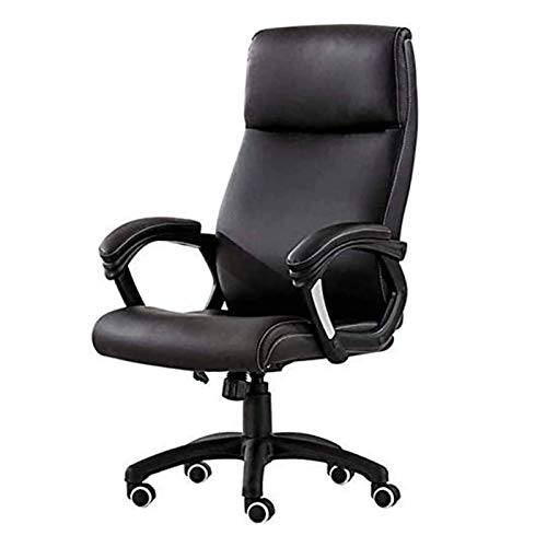 Tiiiopkvvv Bürostuhl, Leder, Heimbüro, Schreibtischstühle, Computer-Drehstuhl, Bürostuhl, ergonomischer Chefsessel mit Armlehnen, Computer-Gaming-Stühle von Tiiiopkvvv
