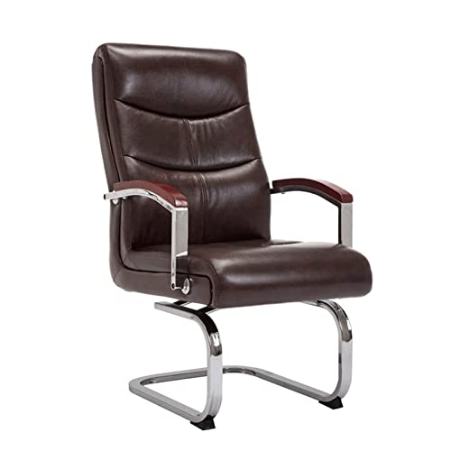 Tiiiopkvvv Bürostuhl, Rindsleder, hohe Rückenlehne, ergonomischer Computerstuhl, verstellbarer Schreibtischstuhl, Drehstuhl, Managerstuhl mit Armlehnen und Lendenwirbelstütze von Tiiiopkvvv
