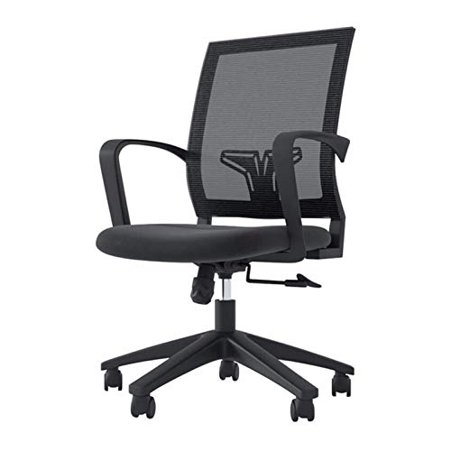 Tiiiopkvvv Bürostuhl, ergonomischer Schreibtischstuhl, Netzstoff, Computerstuhl, Lendenwirbelstütze, moderner Chefsessel, verstellbarer Hocker, Rollstuhl, Drehstuhl, Schwarz von Tiiiopkvvv