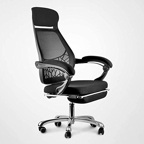 Tiiiopkvvv Bürostuhl, ergonomischer Schreibtischstuhl, Netzstoff, Computerstuhl, Lendenwirbelstütze, moderner Chefsessel, verstellbarer Hocker, Rollstuhl, Drehstuhl für Rückenschmerzen, Schwarz von Tiiiopkvvv