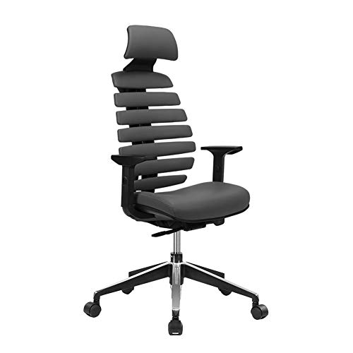 Tiiiopkvvv Bürostuhl, verstellbarer Neigungswinkel und hochklappbare Arme, Chefsessel, Computer-Schreibtischstuhl, dicke Polsterung für Komfort und ergonomisches Design für Lendenwirbelstütze von Tiiiopkvvv