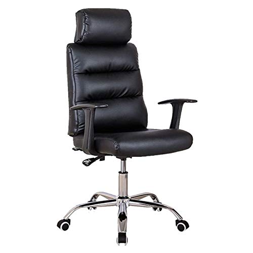 Tiiiopkvvv Bürostuhl Ergonomischer Schreibtischstuhl PU-Leder Computerstuhl mit Armlehne Rollstuhl Drehstuhl Chefsessel Schwarz Tiiiopkvvv Bürostuhl Ergonomischer Schreibtischstuhl PU-Leder Computerstuhl mit Armlehne Rollstuhl Drehstuhl Chefsessel Schwarz von Tiiiopkvvv