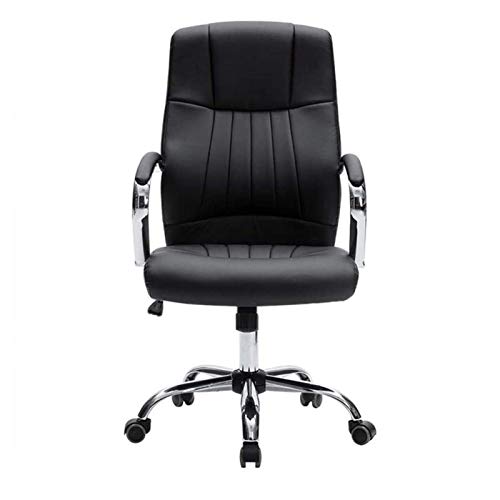 Tiiiopkvvv Bürostuhl Leder Chefsessel Bürostuhl 360 Grad Drehstuhl Computerstuhl mit dick gepolsterter Armlehne für Home Office Schwarz Tiiiopkvvv Bürostuhl Leder Chefsessel Bürostuhl 360 Grad Drehstuhl Computerstuhl mit dick gepolsterter Armlehne für Home Office Schwarz von Tiiiopkvvv