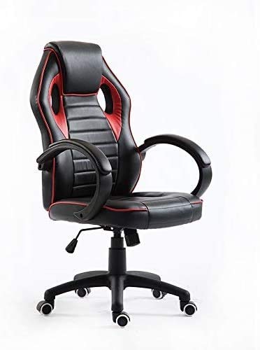 Tiiiopkvvv Bürostuhl im Gaming-/Rennstil und Kissen mit hoher Rückenlehne, Rot von Tiiiopkvvv