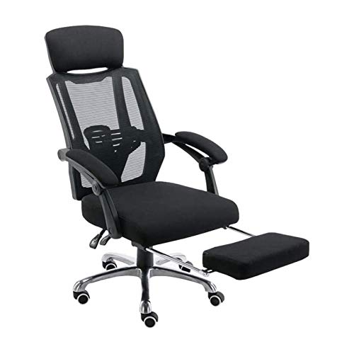 Tiiiopkvvv Bürostuhl mit Fußstütze und Armlehnen, hohe verstellbare Gaming-Stühle, ergonomischer Schreibtischstuhl mit Kopfstütze, hohe Rückenlehne, Netzstoff, Computerstuhl mit Kissen und Stoff Tiiiopkvvv Bürostuhl mit Fußstütze und Armlehnen, hohe verstellbare Gaming-Stühle, ergonomischer Schreibtischstuhl mit Kopfstütze, hohe Rückenlehne, Netzstoff, Computerstuhl mit Kissen und Stoff von Tiiiopkvvv