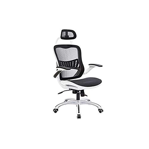 Tiiiopkvvv Bürostuhl mit hoher Rückenlehne, ergonomisch, Netzstoff, verstellbarer Drehstuhl, Schreibtischstuhl mit Armlehnen von Tiiiopkvvv