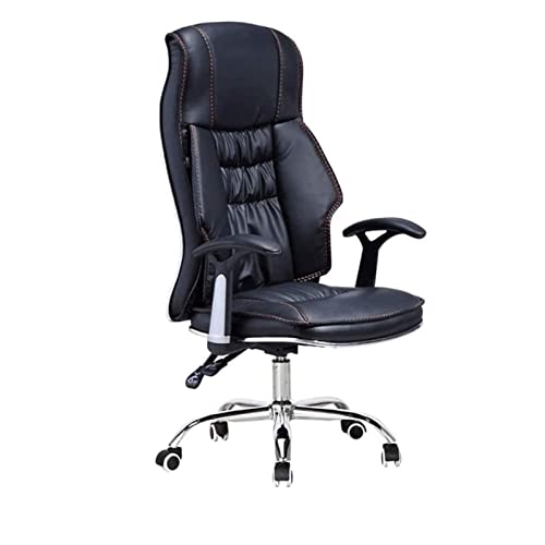 Tiiiopkvvv Bürostuhl mit hoher Rückenlehne, ergonomischer Computer mit Lendenwirbelstütze, Kopfstütze, Drehstuhl für Damen, Herren, Erwachsene, verstellbare Rückenlehne, Verriegelung, modernes von Tiiiopkvvv