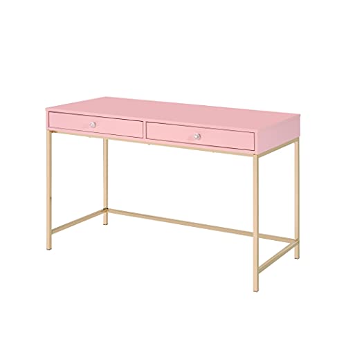 Tiiiopkvvv Chefschreibtisch mit 2 Schubladen und Metallbeinbasis, 119,4 cm L x 50,8 cm B x 78,7 cm H, rechteckig, Heimbüro-Schreibtische () von Tiiiopkvvv