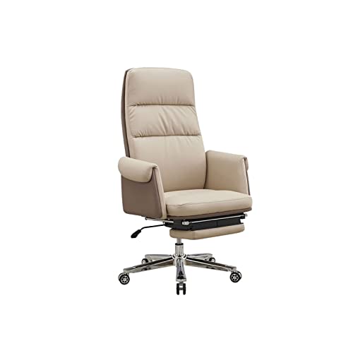 Tiiiopkvvv Chefsessel, Bürostuhl, verstellbarer Computer-Gaming-Stuhl, Leder, verstellbar, Drehstuhl, Chefsessel, Heimbüro, Schreibtischstühle von Tiiiopkvvv