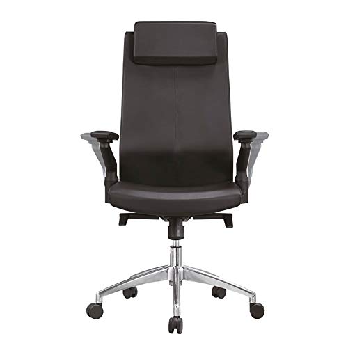 Tiiiopkvvv Chefsessel, höhenverstellbar, integrierte Lendenwirbelstütze, Computer-Schreibtischstuhl, Drehstuhl, dick gepolstert für Komfort (Farbe: Schwarz) von Tiiiopkvvv
