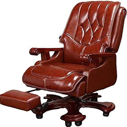 Tiiiopkvvv Chefsessel Boss Stuhl Business Relaxstuhl Computerstuhl Home Office Stuhl Massivholz Drehstuhl Chefsessel von Tiiiopkvvv