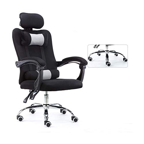 Tiiiopkvvv Computerstuhl, Bürostuhl, Gaming-Stuhl, ergonomischer Netzstuhl, Drehstuhl, Chefstuhl, Gestängearmlehne (Farbe: Grau) (Schwarz) von Tiiiopkvvv