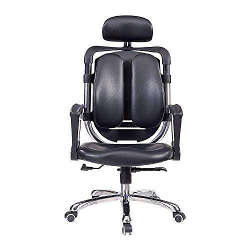Tiiiopkvvv Computerstuhl, reduzierter ergonomischer Bürostuhl, einfacher Multifunktionsstuhl, Taillen-Hals, mit Armlehne, Lendenwirbelstütze, Hebel, Bedienerstühle für Zuhause und Büro von Tiiiopkvvv