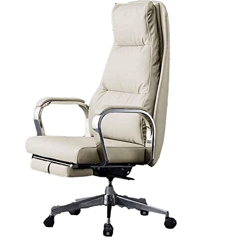 Tiiiopkvvv Ergonomischer Bürostuhl aus hochwertigem Leder. Lendenwirbelstütze mit klappbaren Armlehnen. Moderner Chefsessel und Computer-Schreibtischstuhl von Tiiiopkvvv