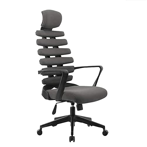Tiiiopkvvv Ergonomischer Bürostuhl für Zuhause, Taillenstütze, Fischgrätenstuhl, Drehstuhl, Lernstuhl, Spielstuhl mit verstellbarer Armlehne von Tiiiopkvvv