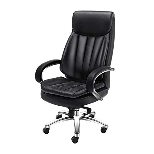 Tiiiopkvvv Ergonomischer Chefsessel aus Memory-Schaum, höhenverstellbar, integrierte Lendenwirbelstütze, Neigungswinkel, Computer-Schreibtischstuhl, drehbar, dick gepolstert für Komfort von Tiiiopkvvv