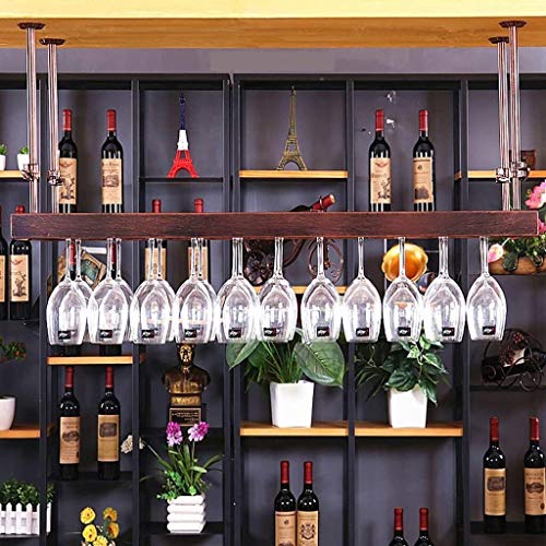 Tiiiopkvvv Europäischer Stil Bar Eisen Hängende Glas Weinregal Hängende Glashalter Hoher Becherhalter Einfach zu installieren Lagerregal (Größe: 12035 cm) von Tiiiopkvvv