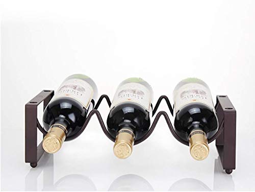 Tiiiopkvvv FKwine Racks DIY Eisen und Holz, handgefertigtes Weinregal/Ornamente/Dekorationen für Küchen, Lagerregal (Größe: 351711,5 cm) von Tiiiopkvvv