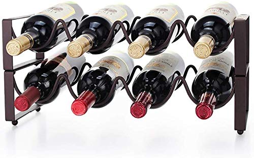 Tiiiopkvvv FKwine Racks DIY Eisen und Holz Handgefertigtes Weinregal/Ornamente/Dekorationen für Küchen Lagerregal (Größe: 451723 cm) von Tiiiopkvvv