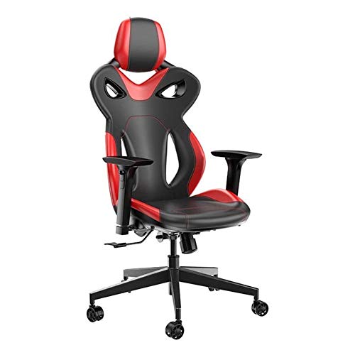 Tiiiopkvvv Gaming-Stuhl – Bürostuhl – Schreibtischstuhl – PU-Kunstleder 3D verstellbare Armlehne Ergonomische hohe Rückenlehne Videospielstühle von Tiiiopkvvv