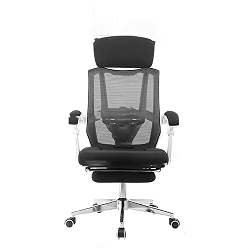 Tiiiopkvvv Gaming Stuhl Bürostuhl Schreibtischstuhl mit Ergonomischer Lendenwirbelstütze Racing Style PU Leder PC Hohe Rückenlehne Verstellbarer Drehstuhl Arbeitsstuhl mit Fußstütze Grau von Tiiiopkvvv