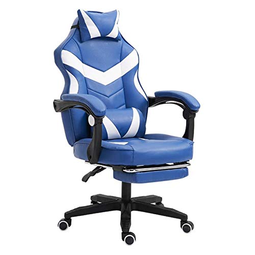 Tiiiopkvvv Gaming-Stuhl mit Fußstütze, hohe Rückenlehne, Computer-Gaming-Stuhl, Racing-Stil, ergonomischer Bürostuhl, PU-Leder, Schreibtischstuhl mit Kopfstütze und Lendenwirbelstütze Tiiiopkvvv Gaming-Stuhl mit Fußstütze, hohe Rückenlehne, Computer-Gaming-Stuhl, Racing-Stil, ergonomischer Bürostuhl, PU-Leder, Schreibtischstuhl mit Kopfstütze und Lendenwirbelstütze von Tiiiopkvvv