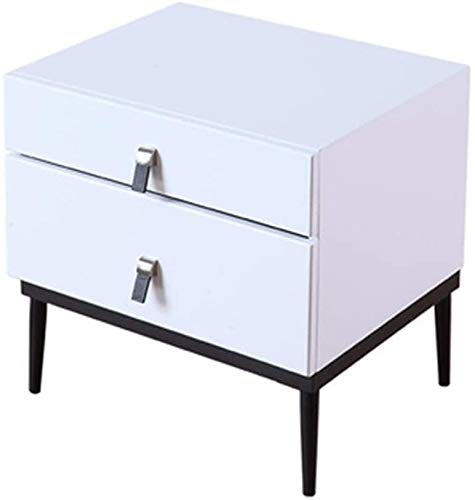 Tiiiopkvvv Generic Nachttisch für Schlafzimmer, Nachttisch, Möbel, modernes Schlafzimmer, bemalt, Nachttisch, 2 Schubladen, Aufbewahrungsschrank, schöner kleiner Nachttisch für Home Office von Tiiiopkvvv