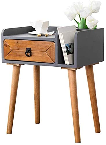 Tiiiopkvvv Generic Nachttisch für Schlafzimmer Nachttisch Vintage Nachttisch Kiefer Kommode Griff Schränke Stabiler Nachttisch Holzoptik Anständige Möbel für Home Office von Tiiiopkvvv
