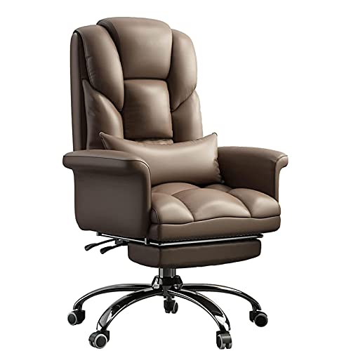 Tiiiopkvvv Home Office Stühle Boss Stuhl Ergonomische Videospielstühle Bequeme Leder Liege mit Fußhocker Schreibtischstuhl Liege von Tiiiopkvvv