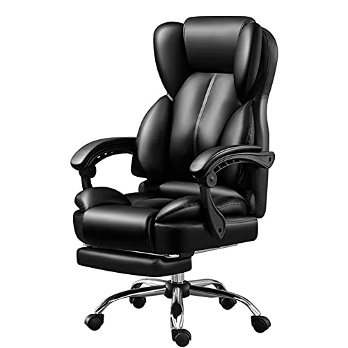 Tiiiopkvvv Home Office Stühle Schreibtischstuhl Boss Stuhl Ergonomische Videospielstühle Bequeme Leder Liege mit Fußhocker Schwarz Tiiiopkvvv Home Office Stühle Schreibtischstuhl Boss Stuhl Ergonomische Videospielstühle Bequeme Leder Liege mit Fußhocker Schwarz von Tiiiopkvvv