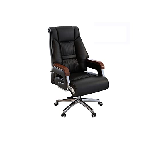 Tiiiopkvvv Home-Office-Stuhl, ergonomischer Computer-Gaming-Stuhl, Chefsessel, Bürostuhl, bequemer Rindsleder, Schreibtischstuhl, Liegestuhl von Tiiiopkvvv